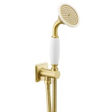 JTP Grosvenor Cross Brushed Brass Handheld Shower Outlet Kit Cut Out